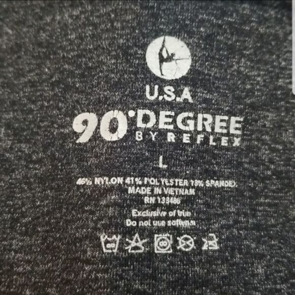 90 Degrees By Reflex Workout Capri Leggings women's large - Picture 6 of 6